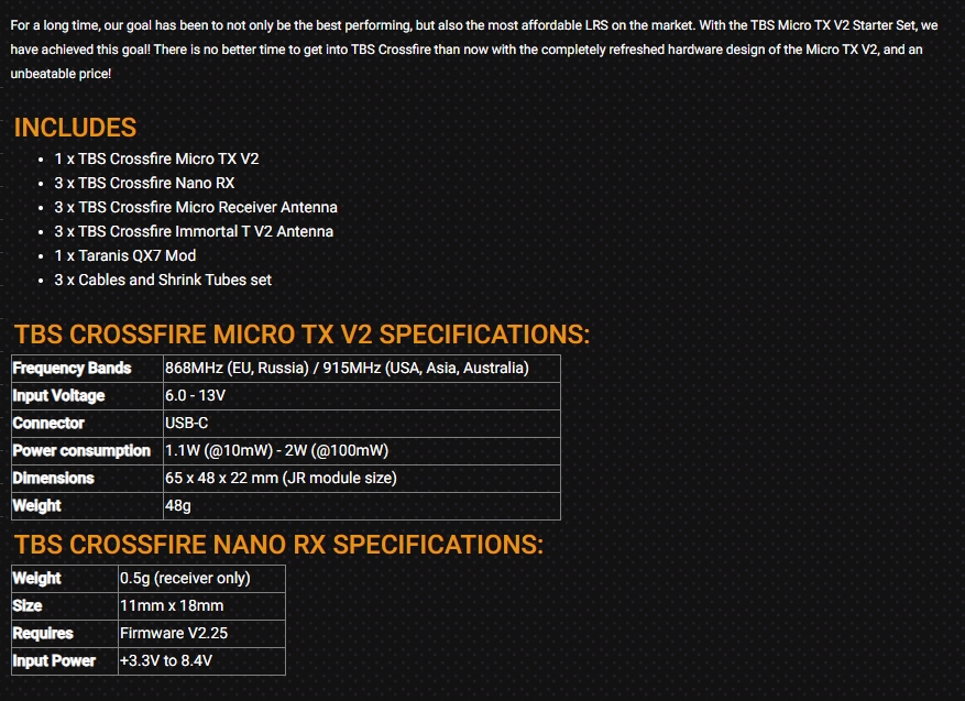 TBS CROSSFIRE MICRO TX V2 STAR - огляд і ціна Tbs Fpv Crossfire
