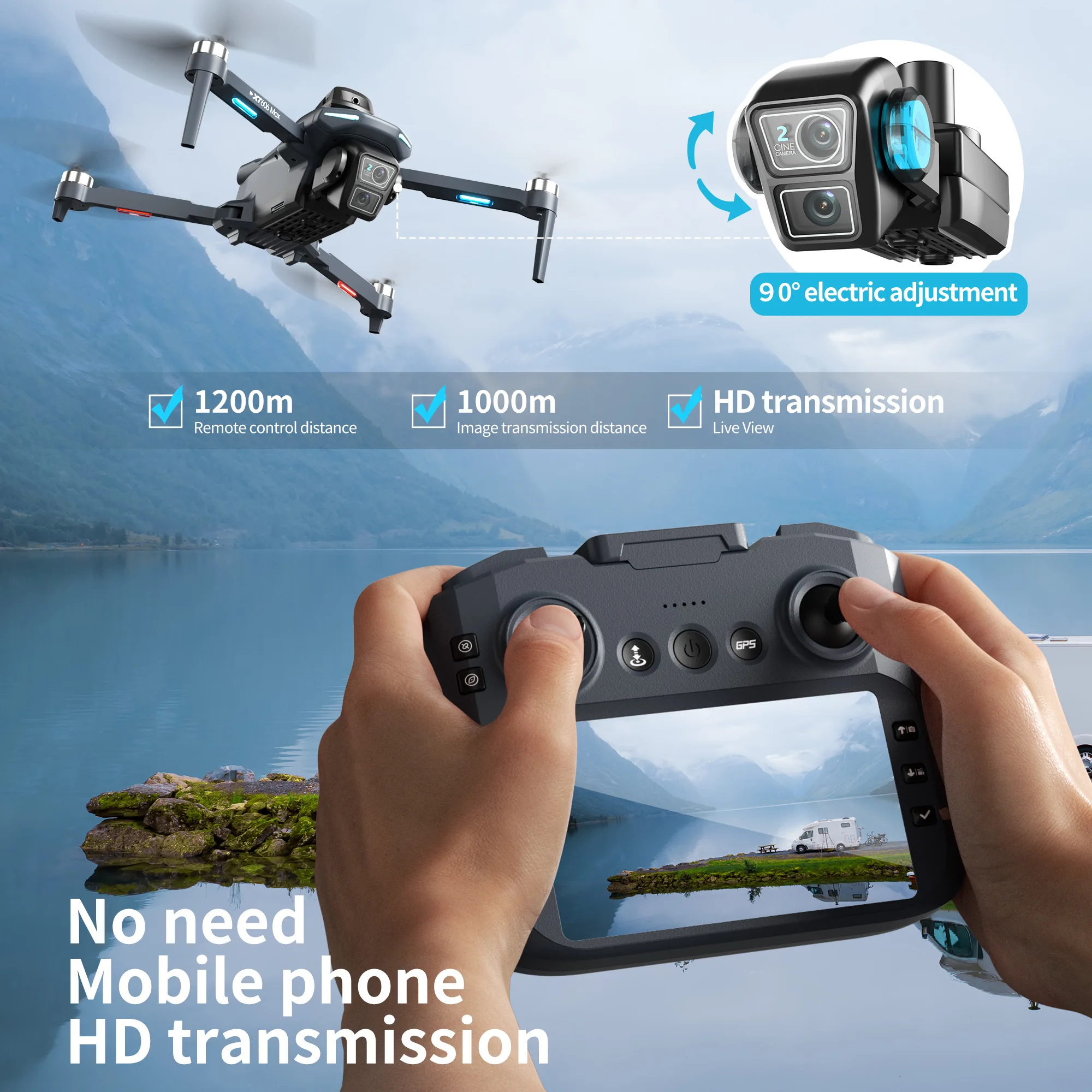 Lenovo XT606 MAX GPS Drone 4k  - огляд і ціна Drone Surveying