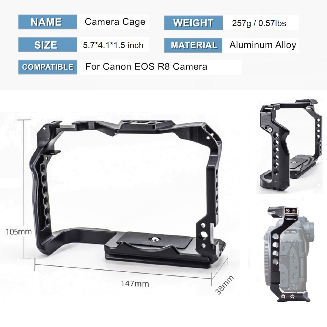 Protective Frame Camera Cage f - огляд і ціна Canon Camera Eos R8